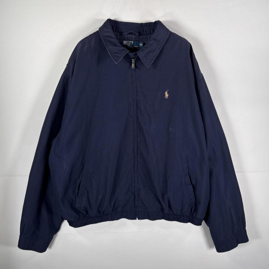 古着 90s/90年代 ポロバイラルフローレン Polo by Ralph Lauren スウィングトップジャケット 裏地チェック XXL  ネイビー メンズ USA古着 90's/90年代 ポロバイラルフローレン Polo by Ralph Lauren