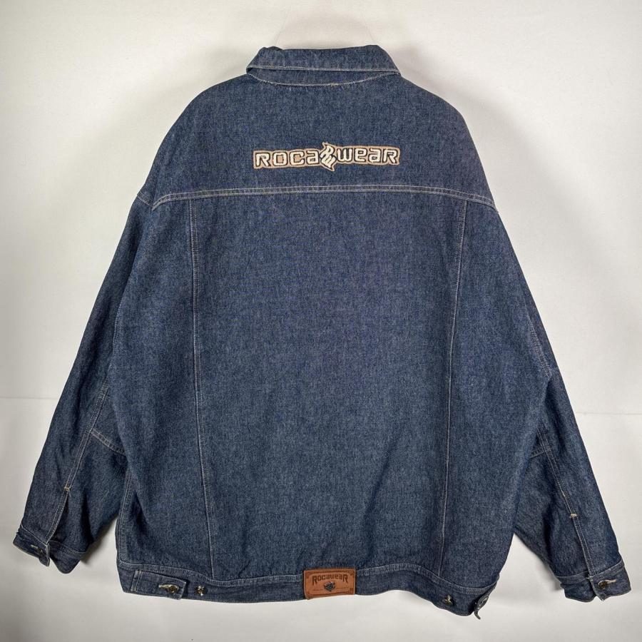 USA古着 ロカウェア ROCAWEAR デニム デニムジャケット フルジップ