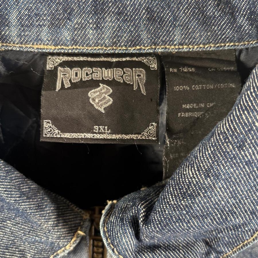USA古着 ロカウェア ROCAWEAR デニム デニムジャケット フルジップ