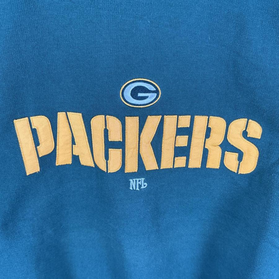 古着 NFL スウェット グリーンベイパッカーズ ワッペン ロゴ刺繍