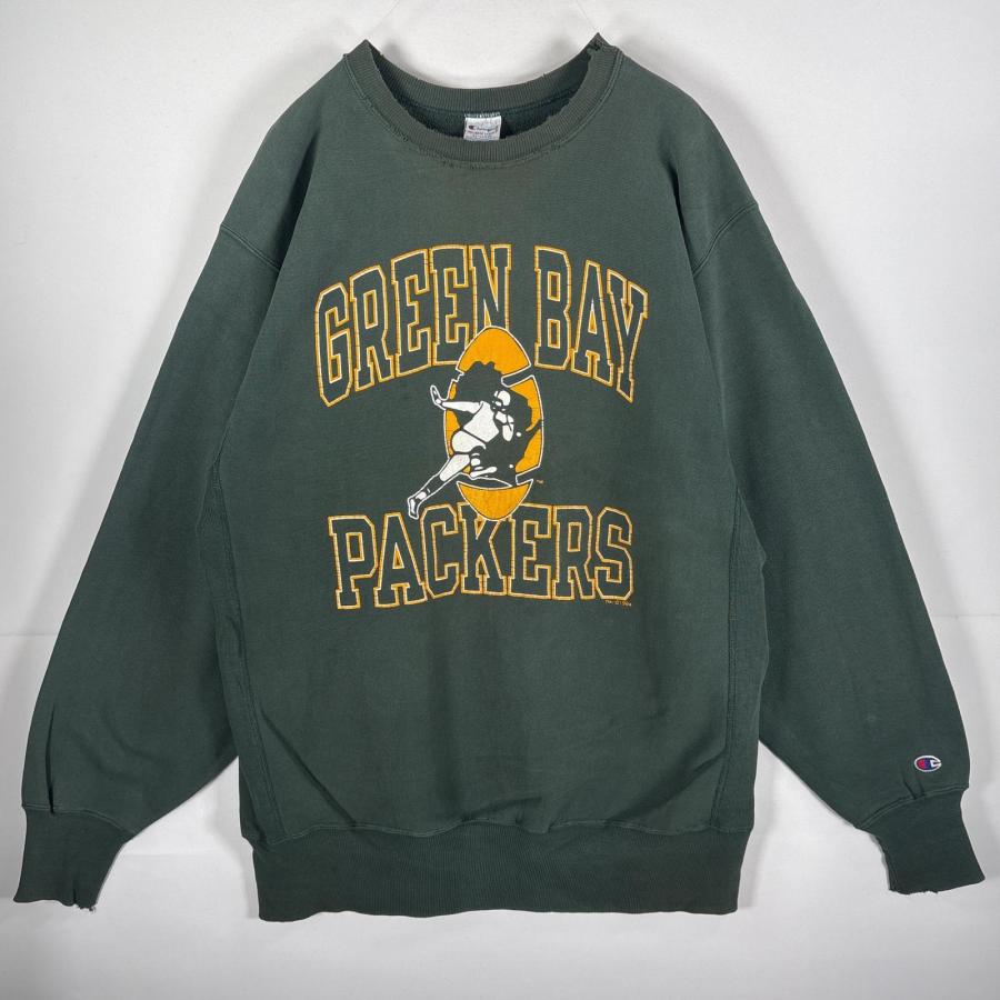 古着 90's/90年代 チャンピオン Champion USA製 スウェット リバースウィーブ NFL パッカーズ コピーライト XXーLarge  グリーン メンズ Champion（チャンピオン） 古着 90's/90年代 Champion USA製