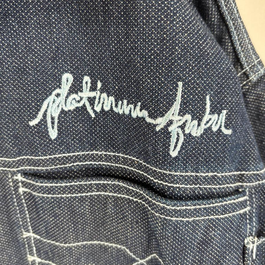 古着 プラチナムフブ PLATINUM FUBU デニム デニムジャケット ジージャン バックパッチ ビッグサイズ 刺繍 XL インディゴブルー メンズ 古着 プラチナムフブ PLATINUM FUBU デニム デニムジャケット