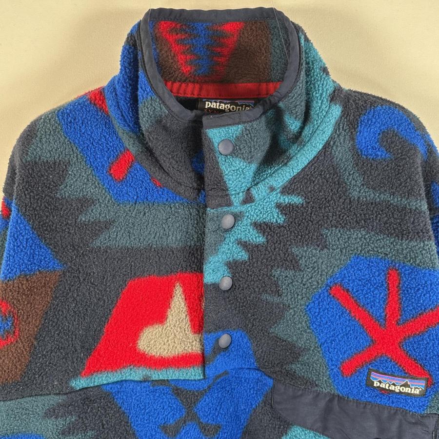 ビンテージ Patagonia パタゴニア シンチラ フリース 総柄 幾何学 ビンテージ Patagonia パタゴニア シンチラ フリース 総柄 幾何学
