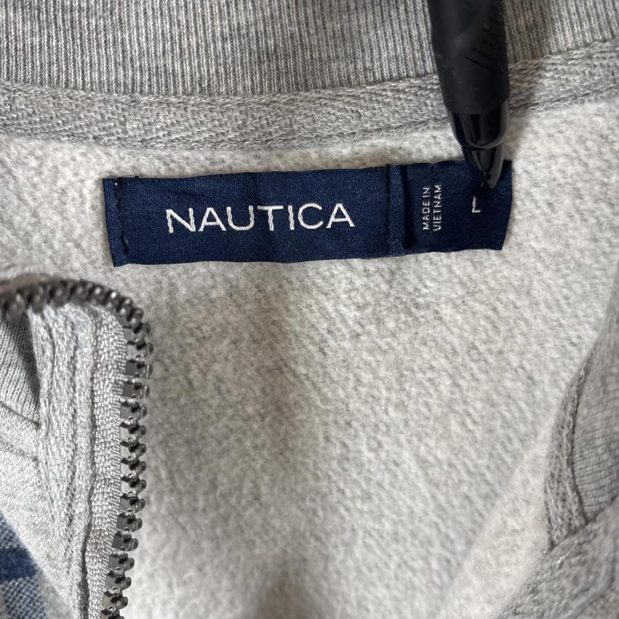 古着 ノーティカ NAUTICA スウェット ワンポイントロゴ刺繍 ハーフ 