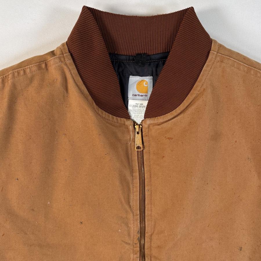 男性】古着 カーハート Carhartt ダック ベスト ワンポイントロゴ