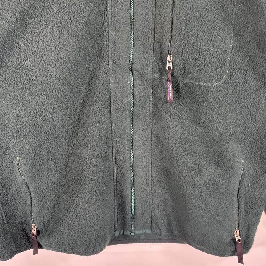 古着 90s/90年代 パタゴニア patagonia USA製 フルジップフリースジャケット シンチラ ワンポイント 大きいサイズ XXL  グリーン patagonia（パタゴニア） 古着 90's/90年代 patagonia USA製