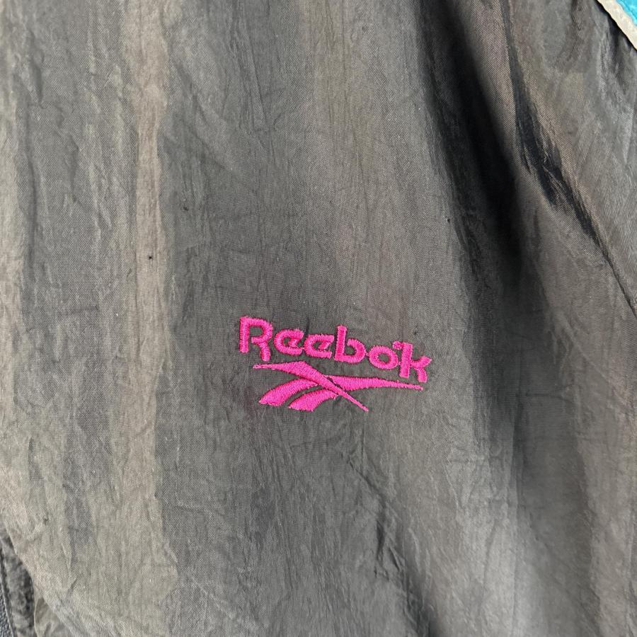 90s US古着 Reebok NFL ナイロンプルオーバー M 青バック刺繍 古着 90s