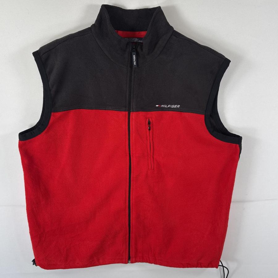 古着 トミーヒルフィガー TOMMY HILFIGER フリースベスト ツートン