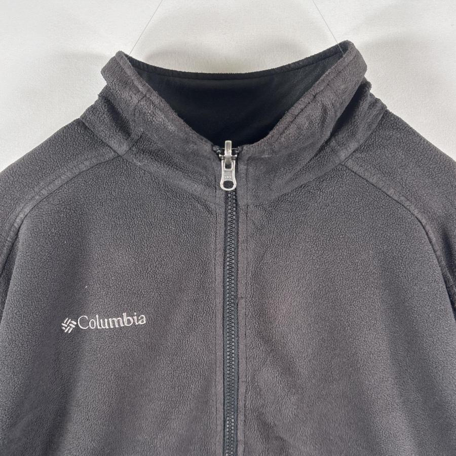 希少 コロンビア☆ワンポイント刺繍ロゴ フリースジャケット USA製 XLサイズ Columbia（コロンビア） 古着 フルジップフリースジャケット ワン