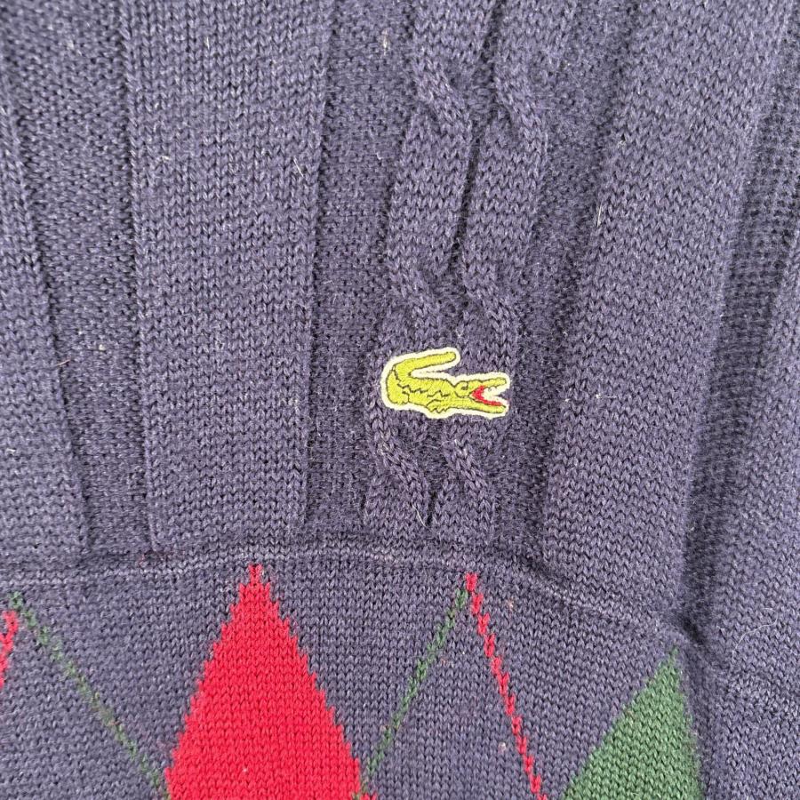 LACOSTE 古着 90's/90年代 ラコステ ニット セーター アーガイル LACOSTE 古着 90's/90年代 ラコステ ニット セーター アーガイル