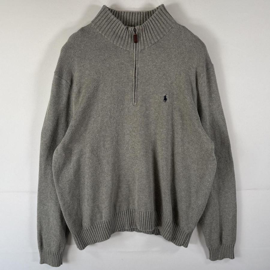 【未使用】ポロバイラルフローレンウール100%ハーフジップセーターLサイズ 未使用】ポロバイラルフローレン ウール100%ハーフジップセーターL