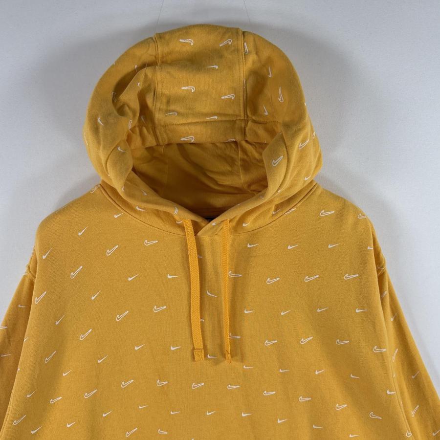 NIKE ナイキ パーカー L ビッグスウッシュ 総柄 プルオーバー フーディ NIKE（ナイキ） 古着 パーカー スウェット プルオーバー