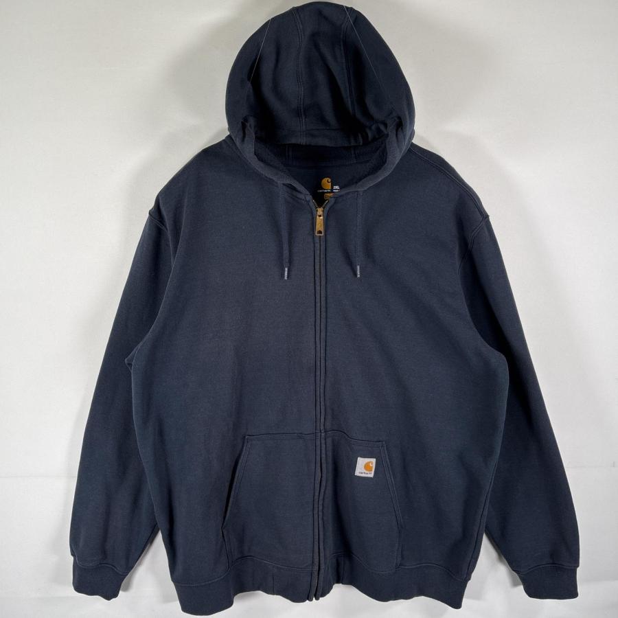 カーハート フーディーフルジップスウェットパーカー　3XL大きめビックサイズ古着 Carhartt（カーハート） 古着 パーカー フルジップ スウェット