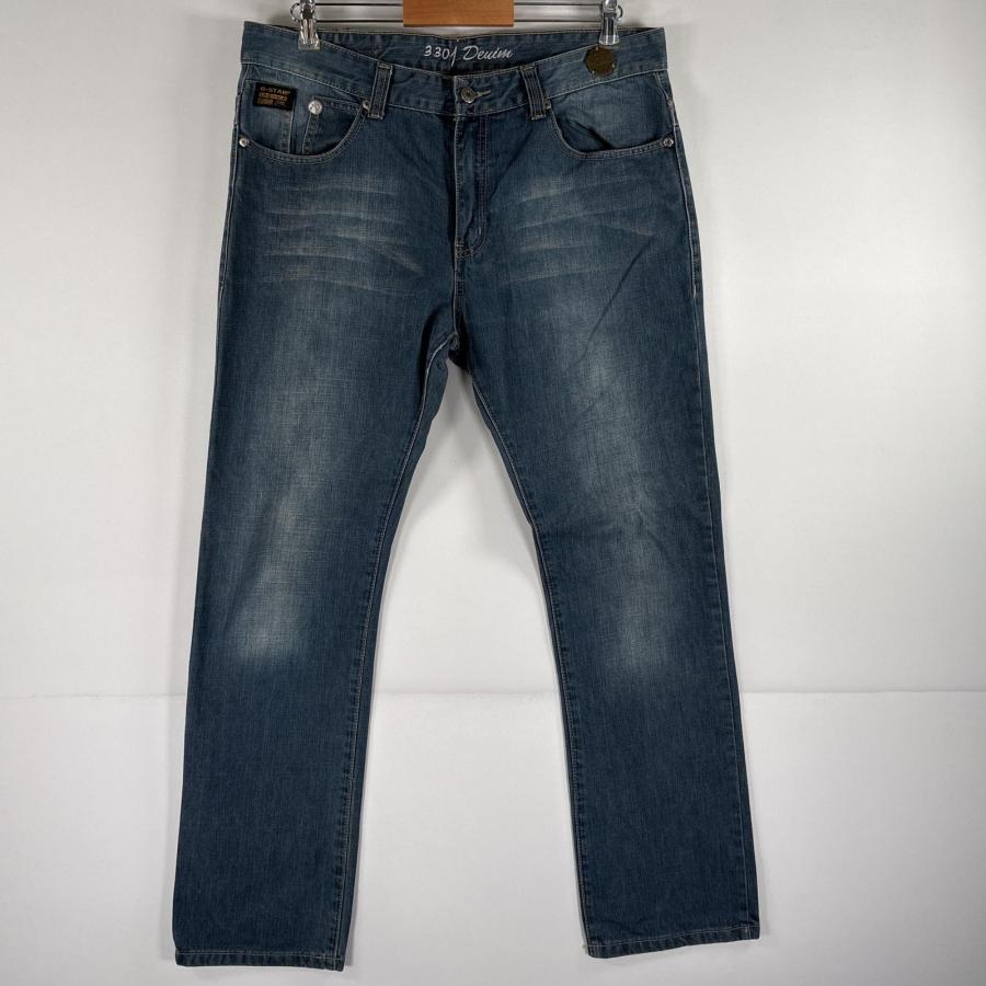 絶妙色落ち☆ジースターロウ テーパードデニム アタリ 鬼ヒゲ ワークパンツ 36 古着 ジースターロゥ G-STAR RAW デニムパンツ ストレート ヒゲ 色落ち