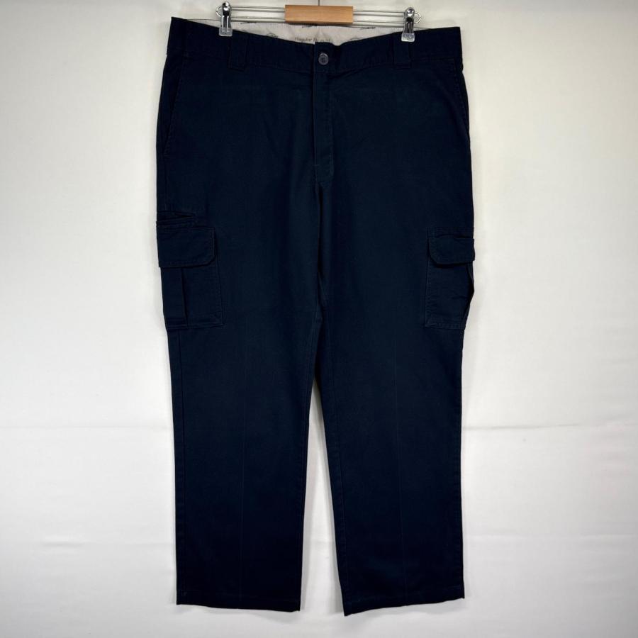 ディッキーズ カーゴパンツ ネイビーチノパン ストレート 古着W38 L30