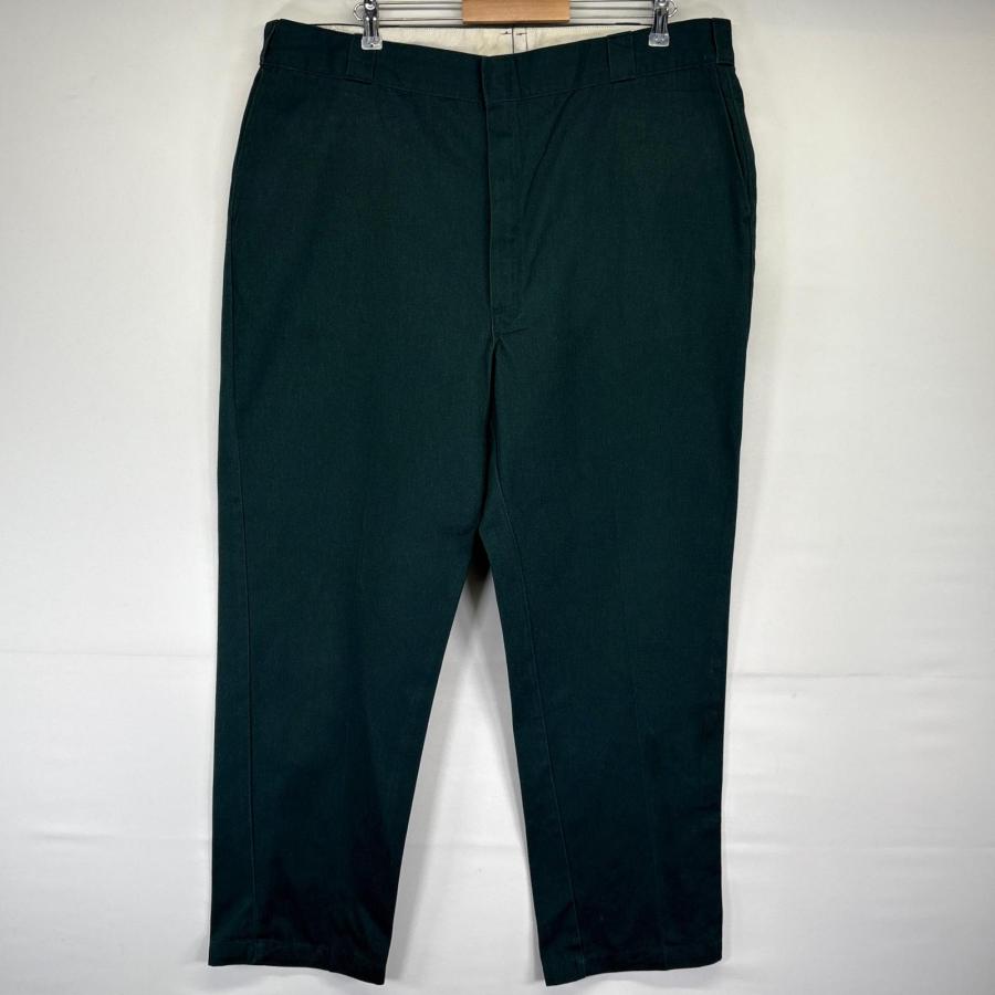 古着 ディッキーズ Dickies USA製 ワークパンツ チノパン 大きいサイズ カラーパンツ ワンポイントロゴ w44 L32  グリーン メンズ Dickies（ディッキーズ） 古着 Dickies USA製 ワークパンツ チノパン