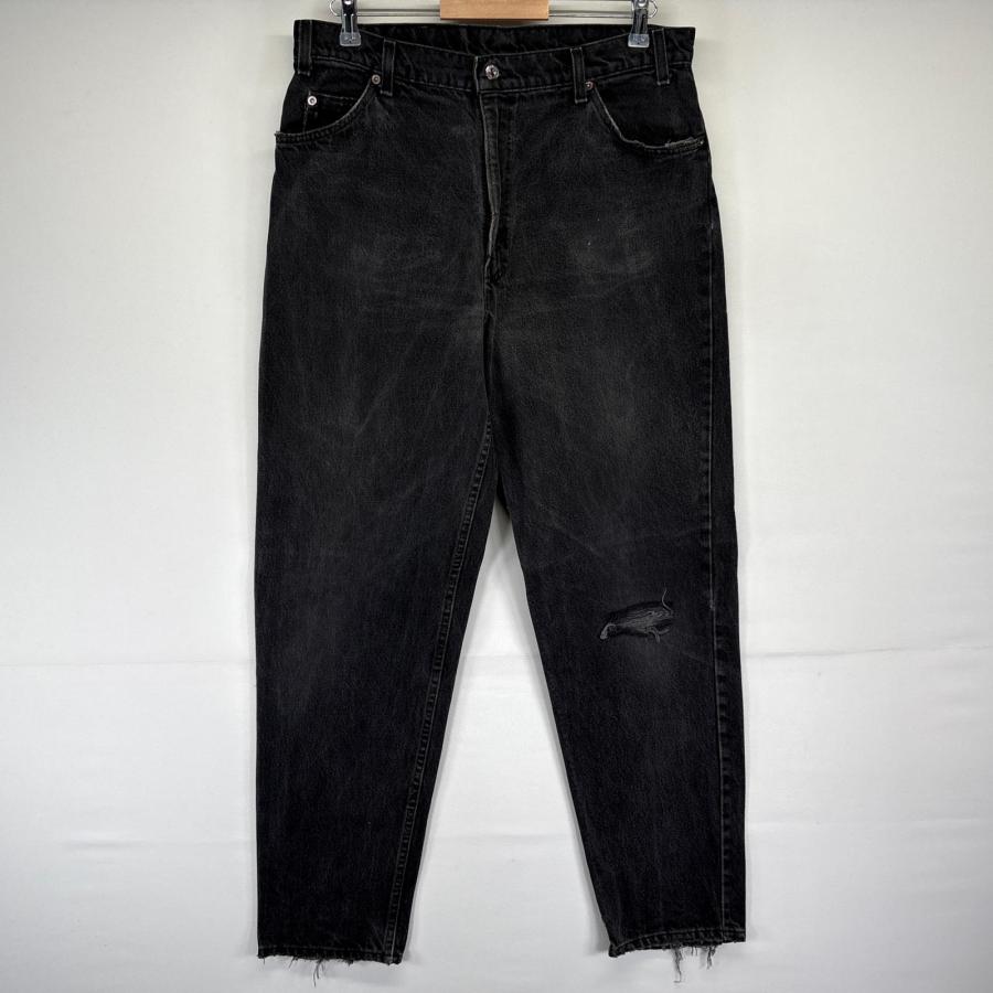 古着 90s/90年代 リーバイス Levis USA製 デニムパンツ 550 テーパード ジーンズ ジーパン 長ズボン 5ポケット w36 L32  ブラック Levi's（リーバイス） 古着 90's/90年代 Levi's USA製 デニムパンツ