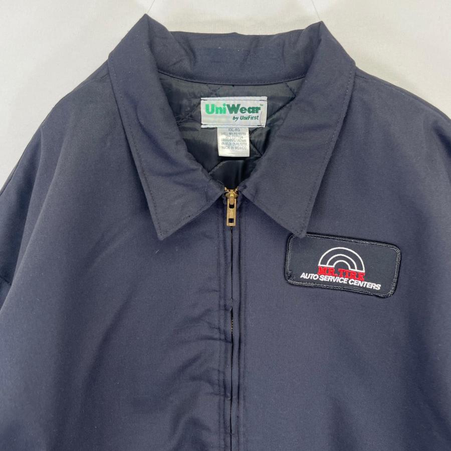 古着 ユニウェア Uni Wear ワークジャケット ワッペン フルジップ 中綿 