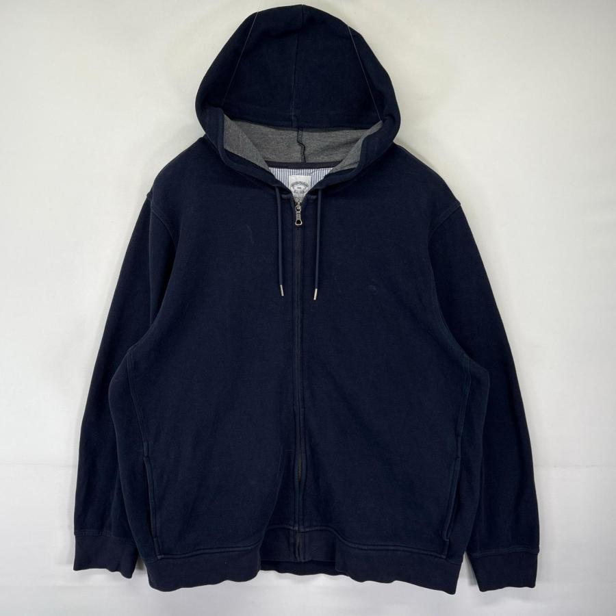 Brooks Brothers フルジップパーカー ネイビー M BROOKS BROTHERS（ブルックスブラザーズ） 古着 パーカー フルジップ