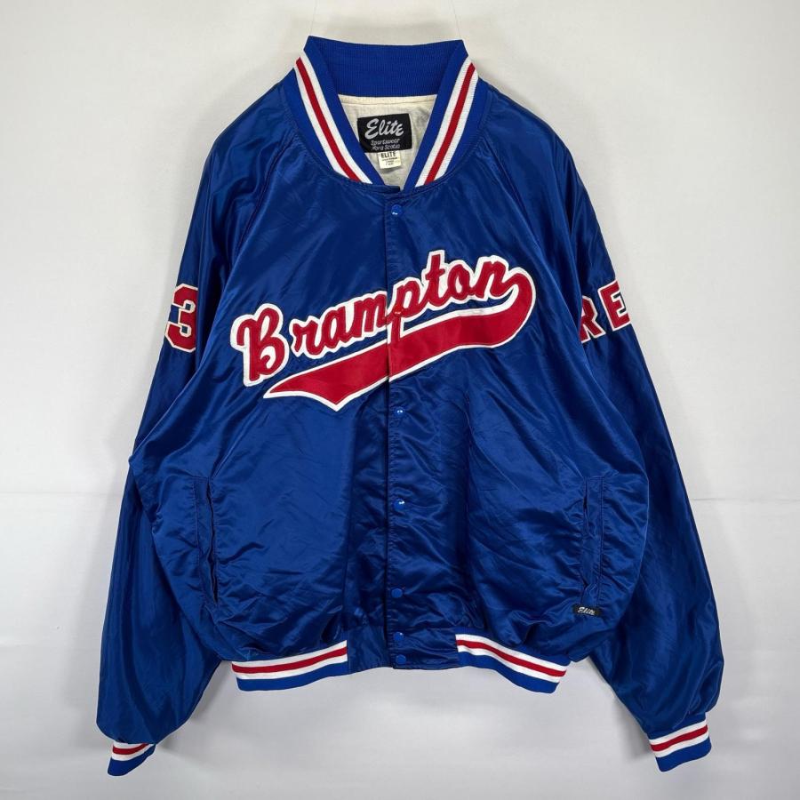古着 90's/90年代 ELite スタジャン ナイロンサテンジャケット ロゴ