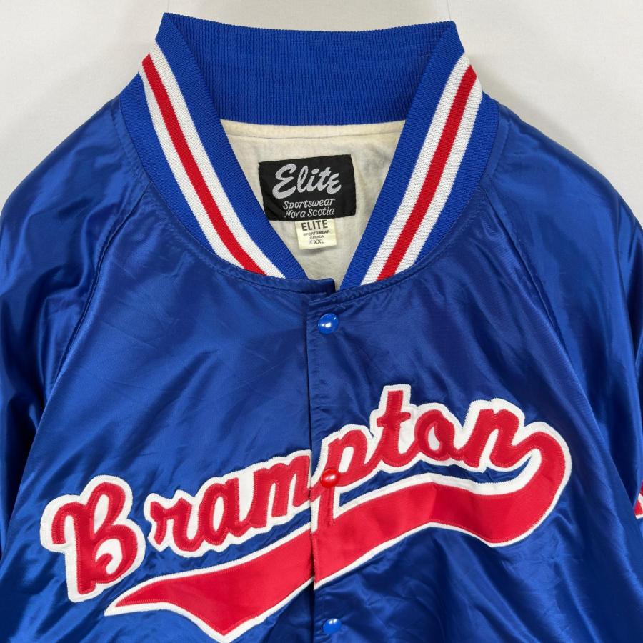 古着 90's/90年代 ELite スタジャン ナイロンサテンジャケット ロゴ