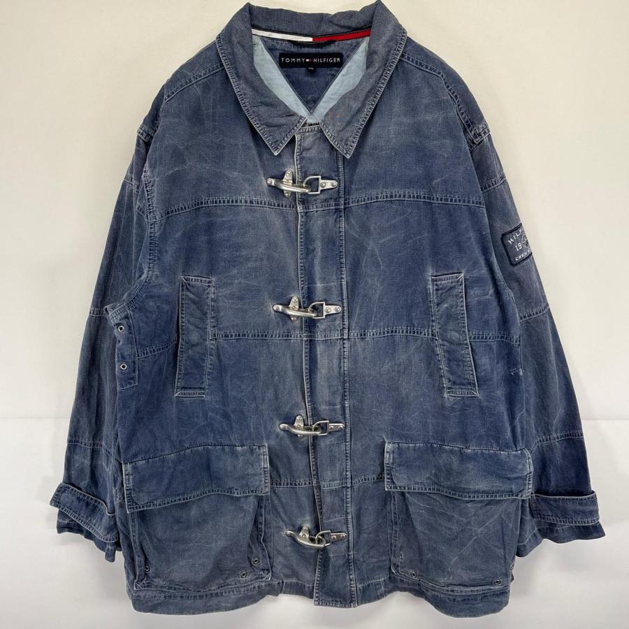 古着 トミーヒルフィガー TOMMY HILFIGER デニムジャケット ファイヤー 