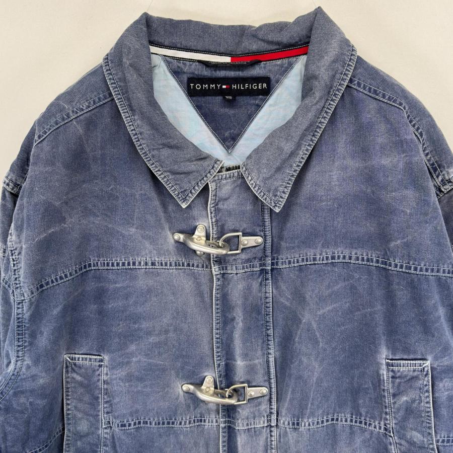 古着 トミーヒルフィガー TOMMY HILFIGER デニムジャケット ファイヤー 
