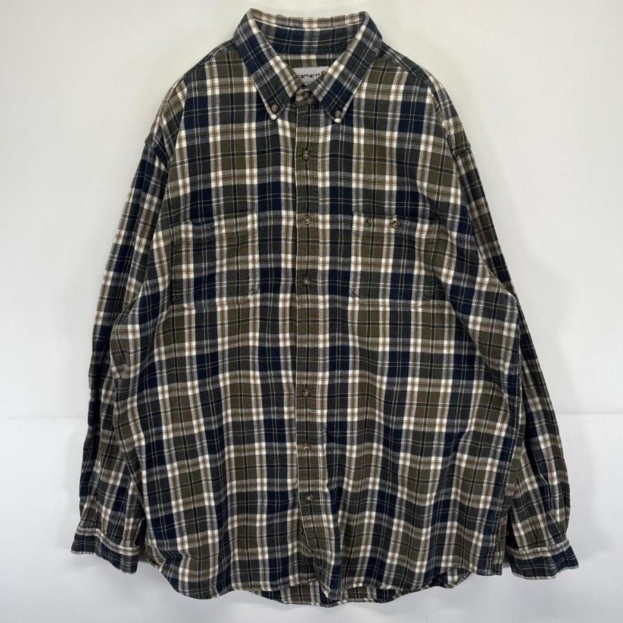 Carhartt（カーハート） 古着 長袖シャツ ボタンダウン ワンポイント