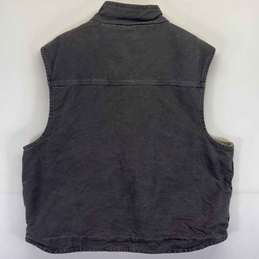 Carhartt ダークグレー ベスト 2XL Carhartt（カーハート） 古着 ベスト ダック 大きいサイズ ボア