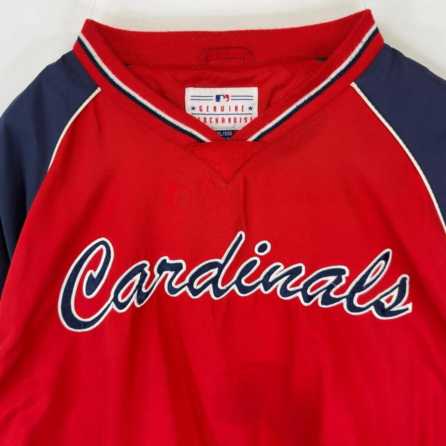 古着 GENUINE MERCHANDISE ナイロンジャケット MLB カージナルス プル 