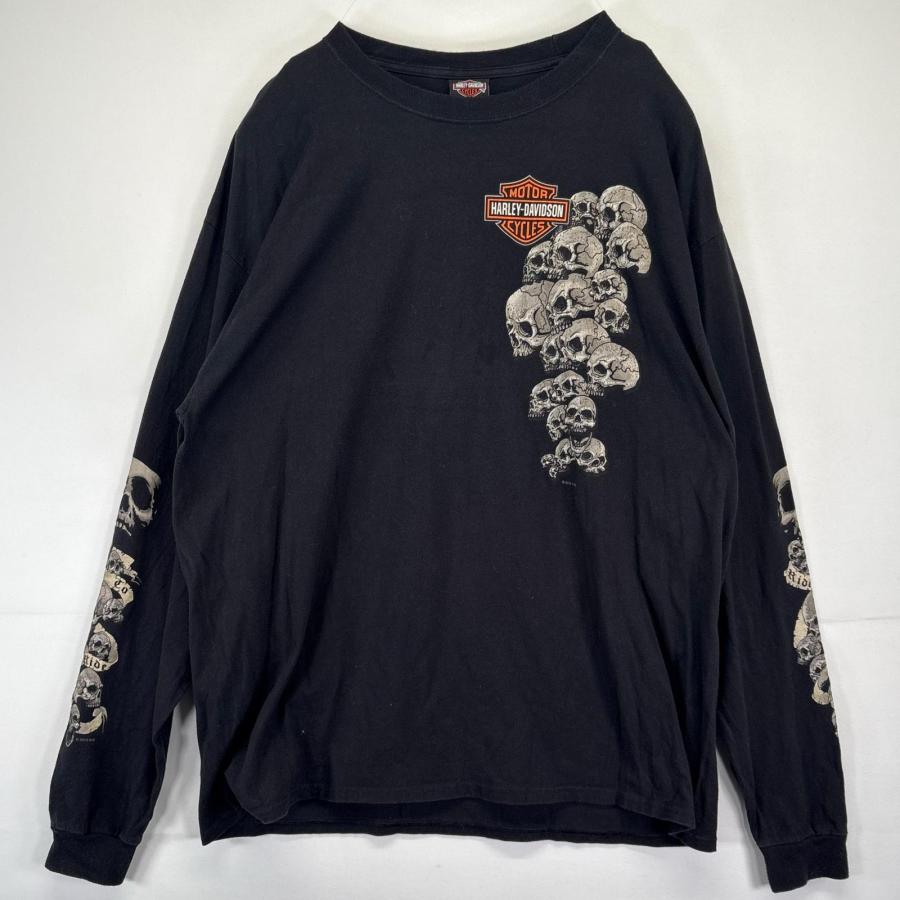 古着 ハーレーダビッドソン HARLEY DAVIDSON 長袖Tシャツ スカル