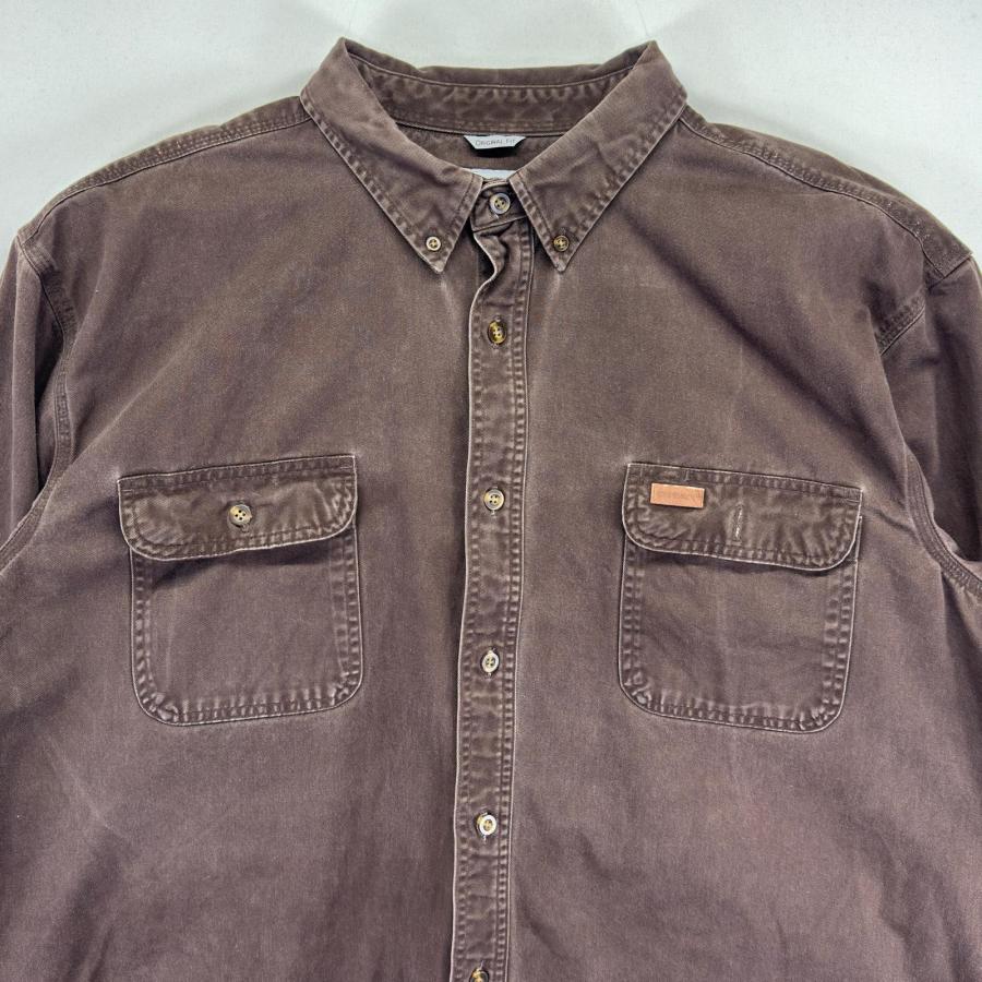 希少 Carhartt 製 シアトル マリナーズ ワークシャツ ビックサイズ Carhartt（カーハート） 古着 長袖シャツ 大きいサイズ シャツ
