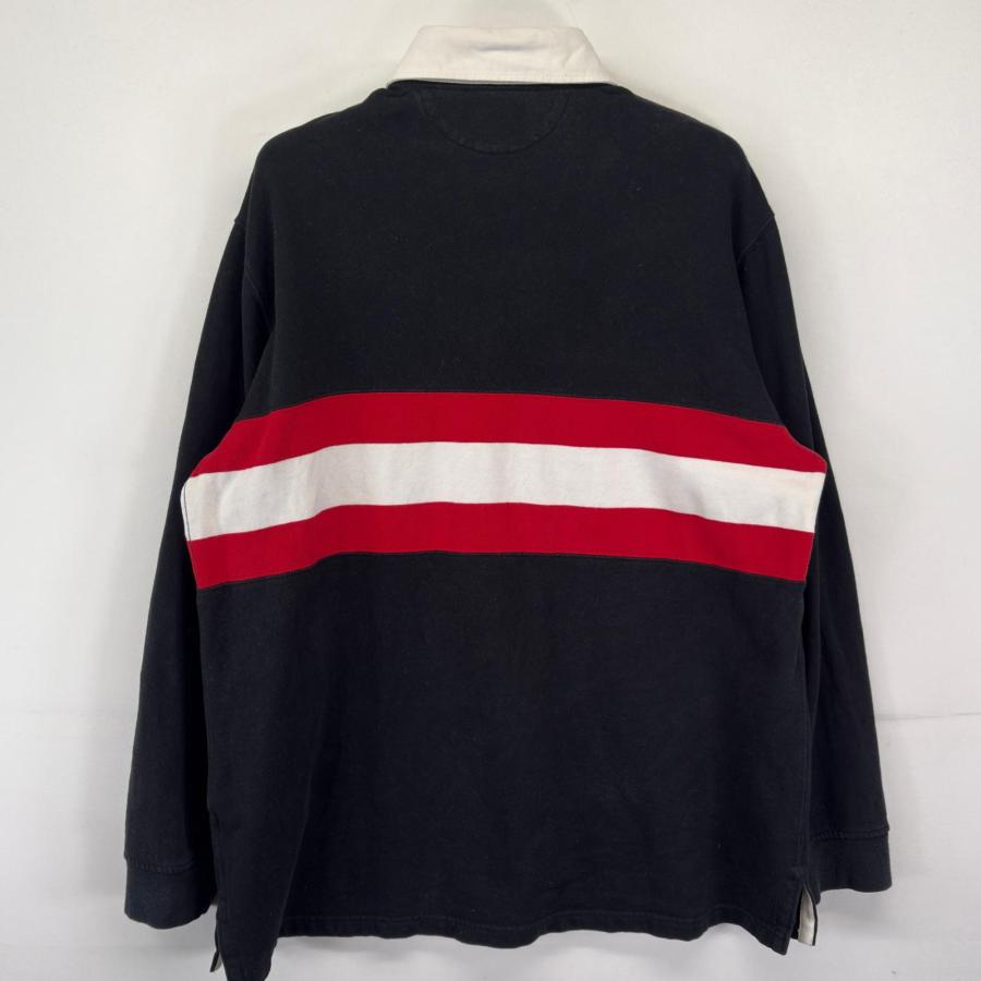 ポロバイラルフローレン 太ボーダー 刺繍ロゴ 長袖 ラガーシャツ L～XL相当 古着 ラルフローレン Ralph Lauren POLO by ボーダー柄 長袖 ラガー