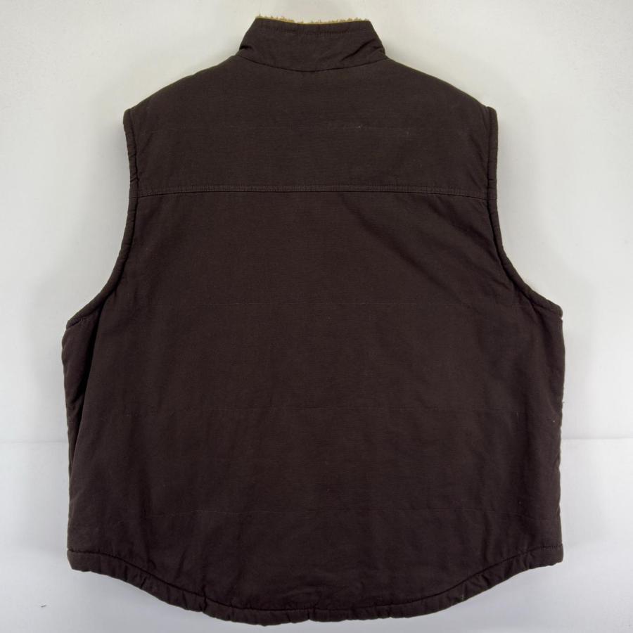 古着 リー Lee ベスト 大きいサイズ ダック地 裏地ボア フルジップ