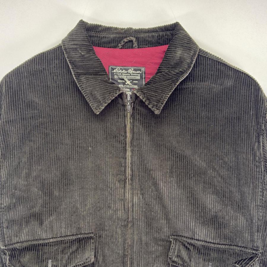 古着 エディー・バウアー Eddie Bauer ジャケット 大きいサイズ コーデュロイジャケット 太うね 無地 2XL  ブラウン系 メンズ 古着 エディー・バウアー Eddie Bauer ジャケット 大きいサイズ