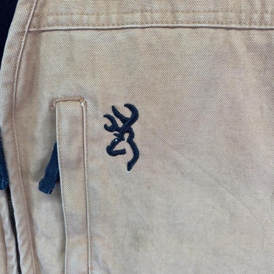 古着 BROWNING ベスト 大きいサイズ ダック地 アウトドア ワーク 