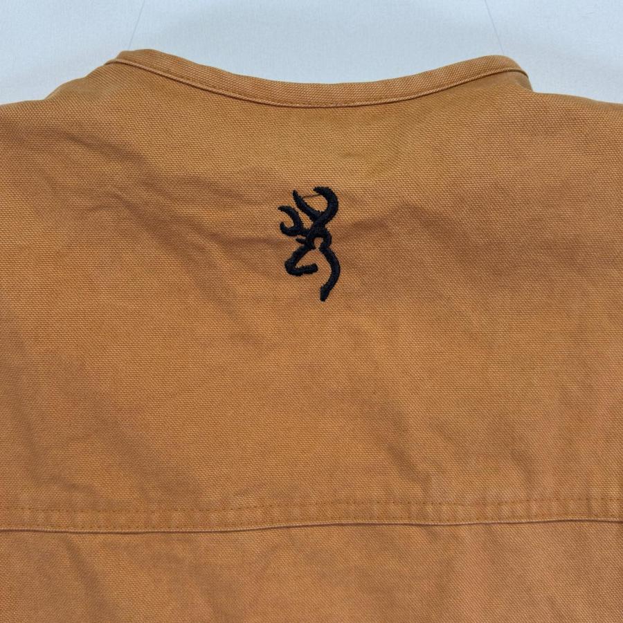 古着 BROWNING ベスト 大きいサイズ ダック地 アウトドア ワーク 