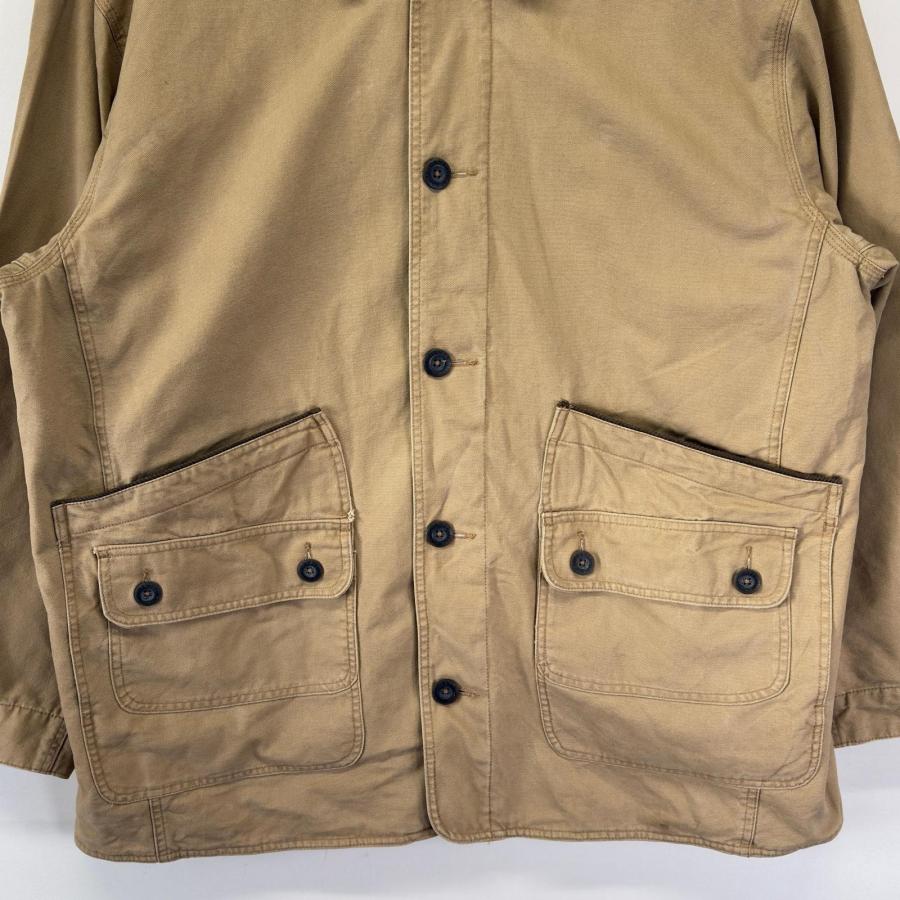 古着 オービス ORVIS カバーオール 大きいサイズ ハンティングジャケット 中綿 裏地キルティング アウトドア 2XL  ベージュ メンズ 古着 オービス ORVIS カバーオール 大きいサイズ ハンティング
