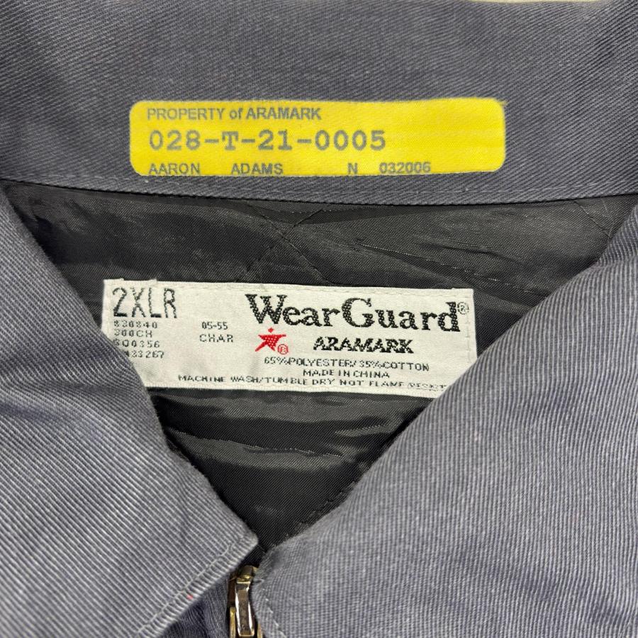 け*ん様 90s　WearGuard　US企業　ワークジャケット　グレー　刺繍 古着 ウェアガード Wear Guard ワークジャケット 大きいサイズ 中綿