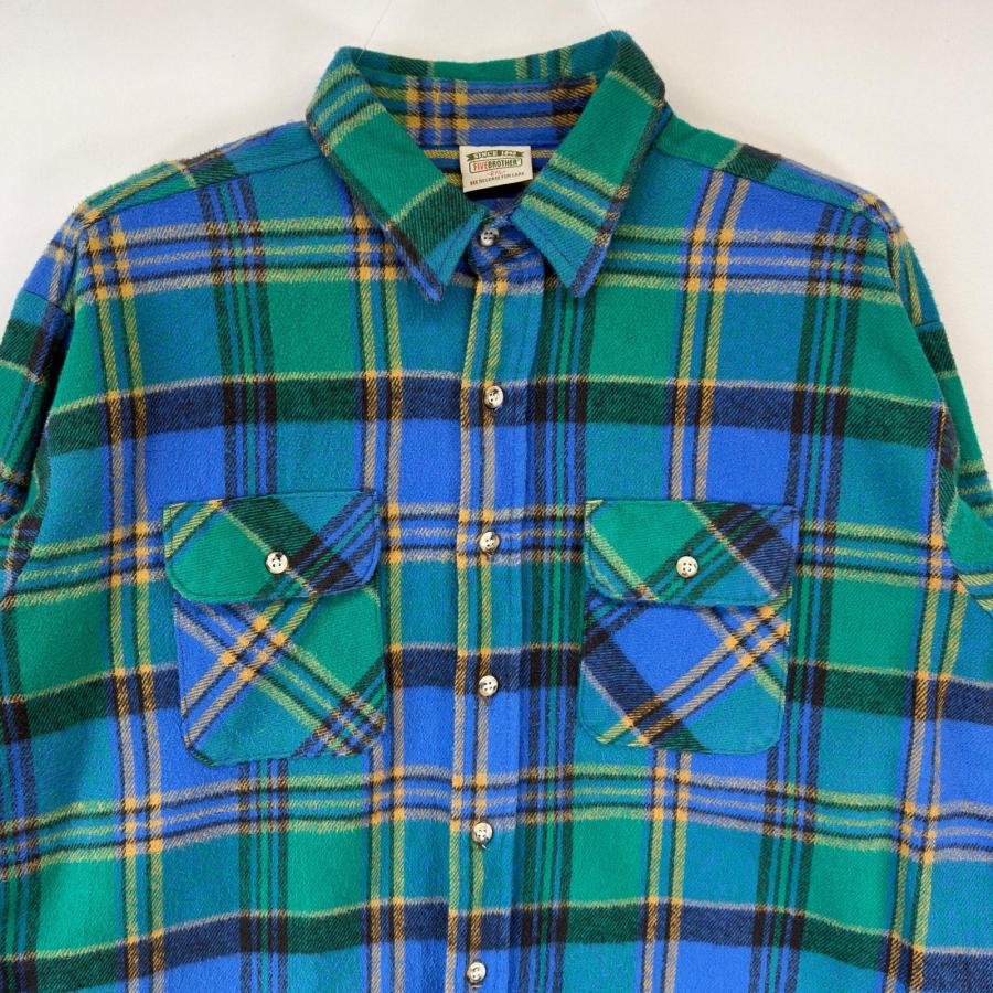 古着 90's/90年代 ファイブブラザー FIVE BROTHER USA製 長袖シャツ