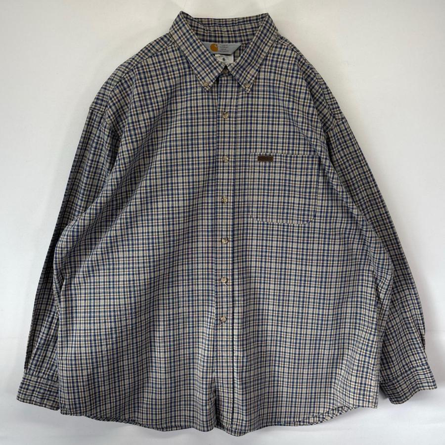 Carhartt（カーハート） 古着 Carhartt USA製 長袖シャツ ボタンダウン