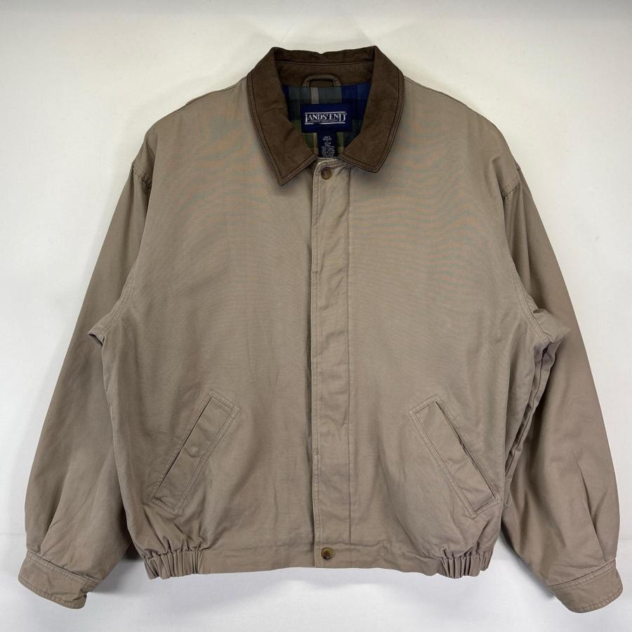 90-00's LANDS'END ランズエンド 襟レザー ダックジャケット 90-00's LANDS'END ランズエンド 襟レザー ダックジャケット 楽天市場
