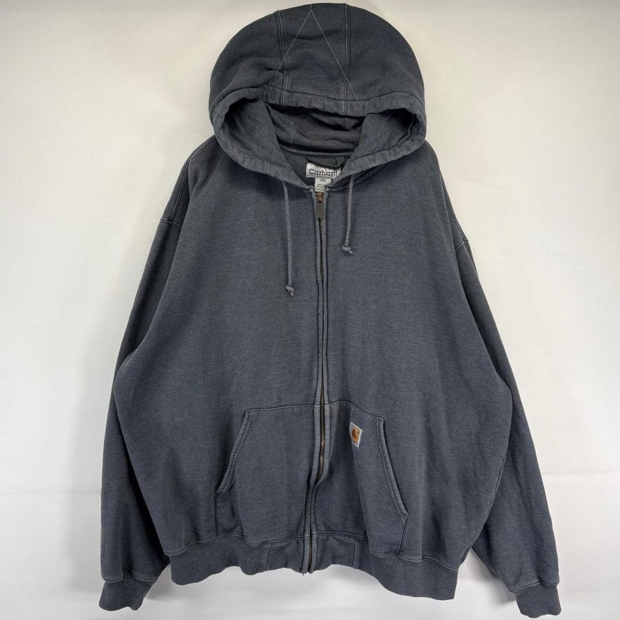 古着 Carhartt ダークグレー フルジップパーカー Carhartt（カーハート） 古着 パーカー フルジップ スウェット