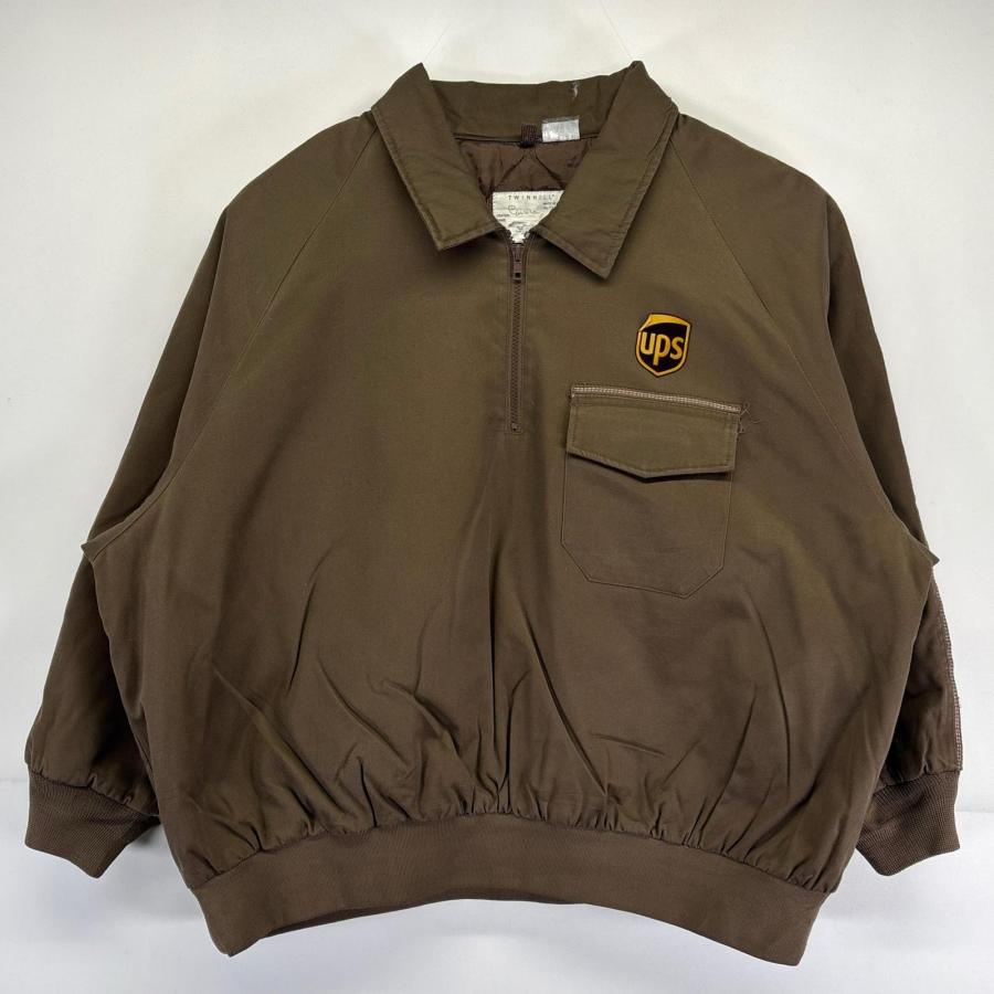 古着 TWIN HILL ワークジャケット ハーフジップ UPS 中綿 プルオーバー