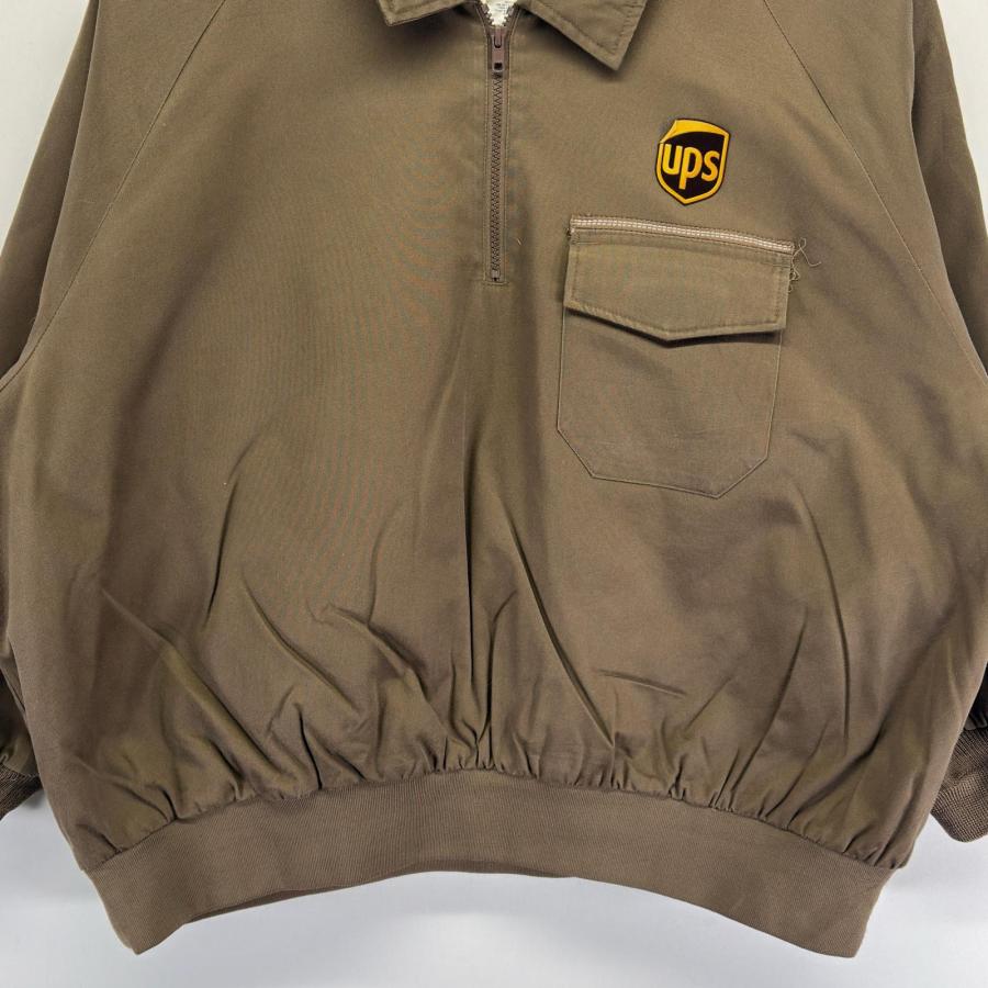 古着 TWIN HILL ワークジャケット ハーフジップ UPS 中綿 プルオーバー 