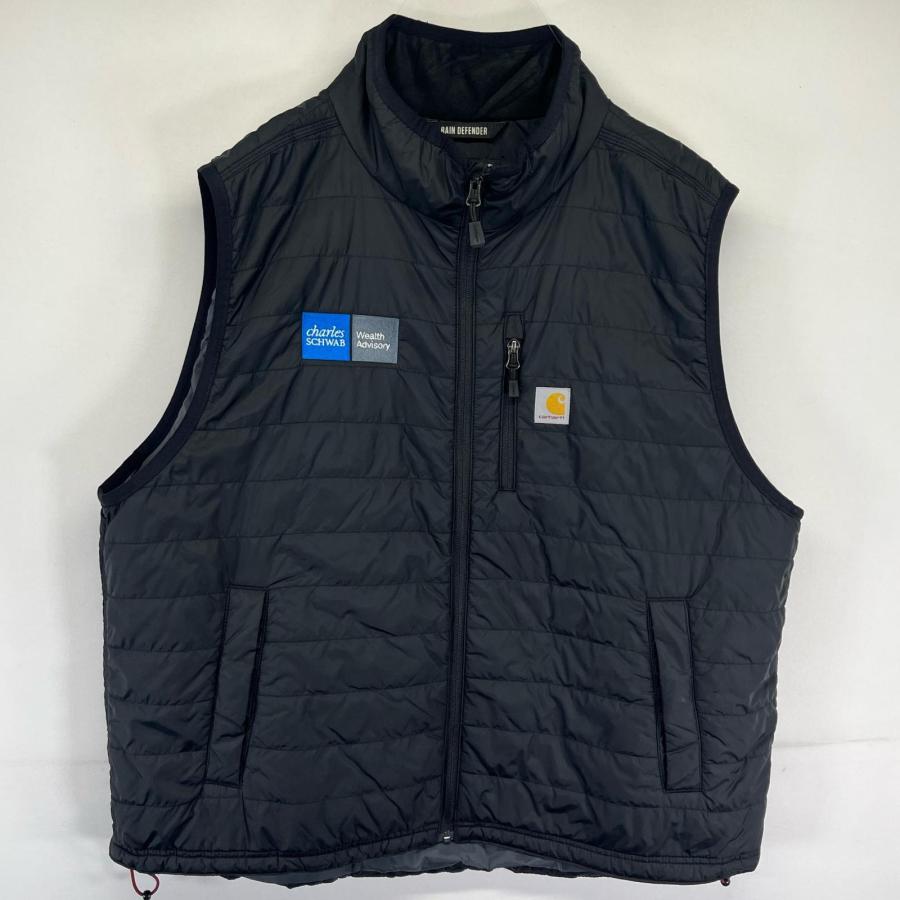 Carhartt 中綿 キルティング ワークベストXL Carhartt（カーハート） 古着 ベスト 中綿 キルティング フルジップ