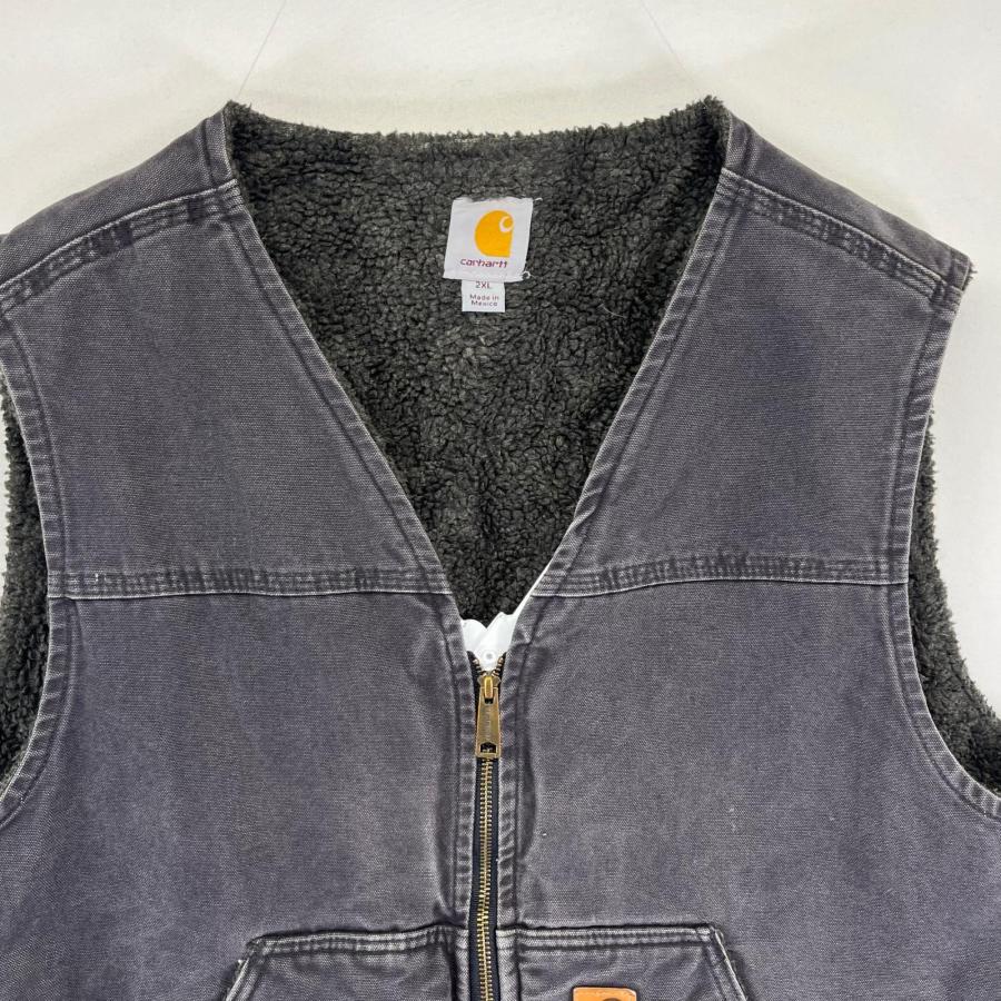 Carhartt（カーハート） 古着 ベスト ダック 裏ボア フルジップ ワーク