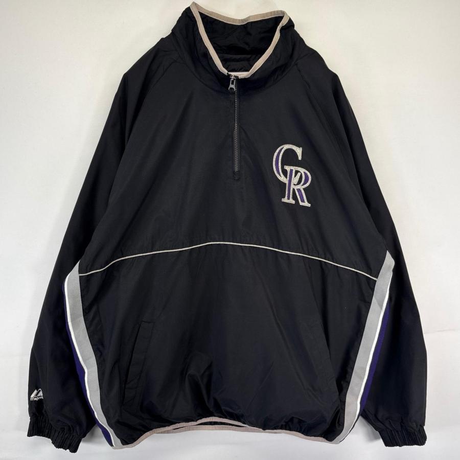 【古着】マジェスティック ナイロンプルオーバー ハーフジップ インディアンス 古着 90's/90年代 マジェスティック MAJESTIC ナイロンジャケット