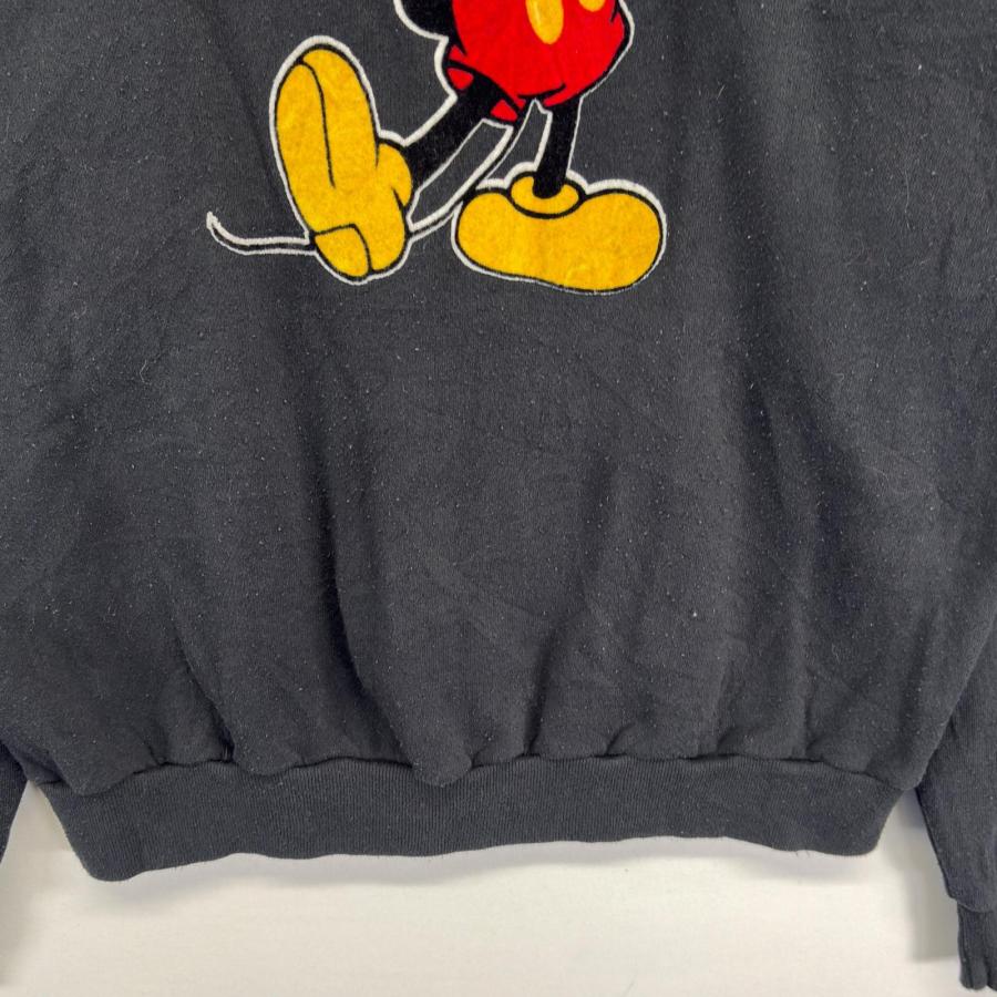 古着 80's/80年代 ヴィンテージ ディズニー Disney USA製 スウェット トレーナー ミッキーマウス ラグラン XL  ブラック メンズ Disney（ディズニー） 古着 80's/80年代 ヴィンテージ Disney USA製