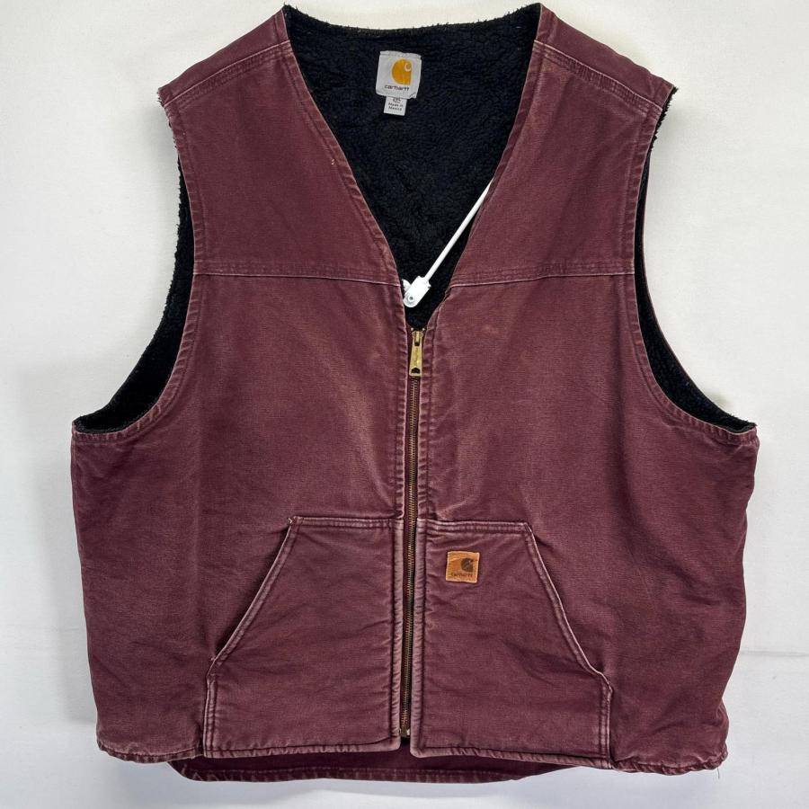 Carhartt（カーハート） 古着 ベスト ダック ボアライナー フルジップ